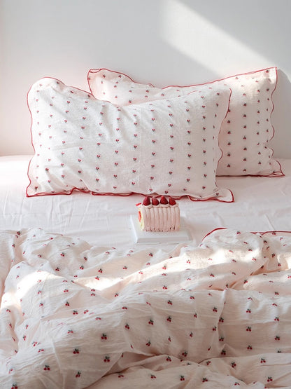 Cherry Jacquard Bedding Set